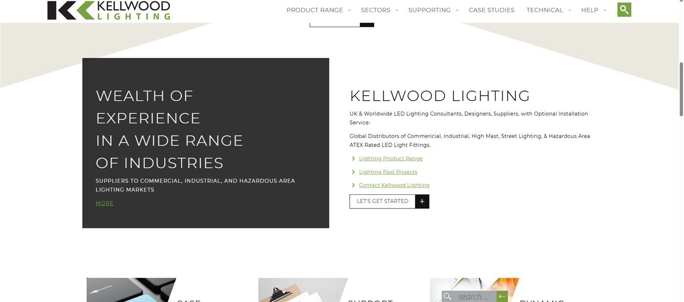 Kellwood Lighting's website in 2018